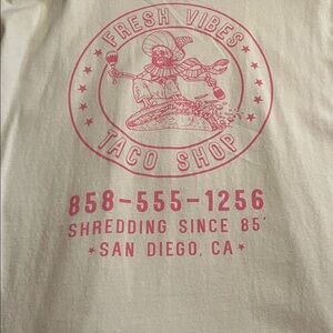 Fresh Vibes Taco Shop Cream Tee